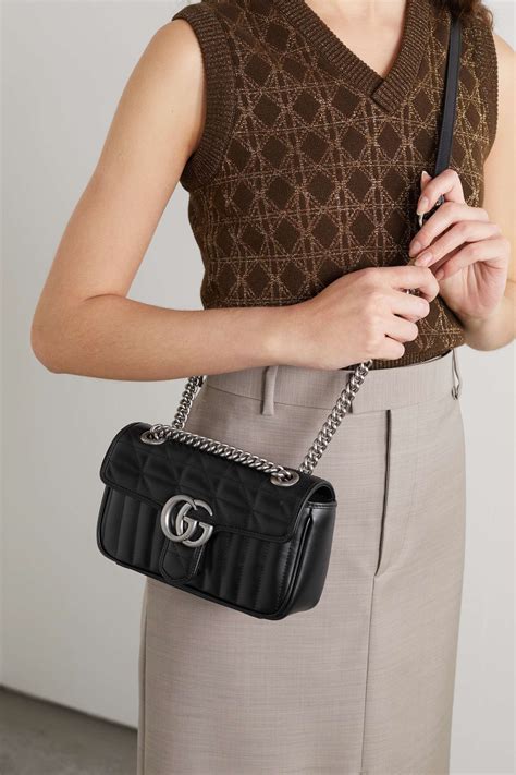 GUCCI GG Marmont 2.0 small quilted leather shoulder bag .